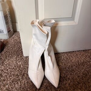 Nasty Gal White Heeled Boots